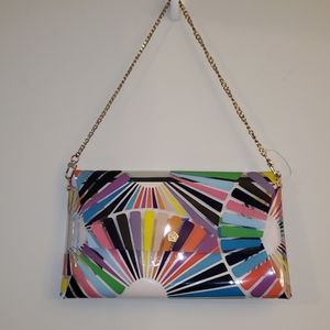 Trina Turk Desert Oasis Clear Printed Clutch Bag